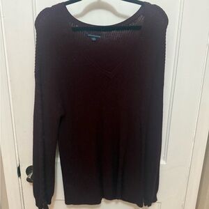 Dark Burgundy Knit Sweater